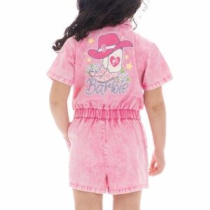 NWT Toddler Girl’s Western Cowgirl Barbie Cotton Romper Hot Pink Size 2T